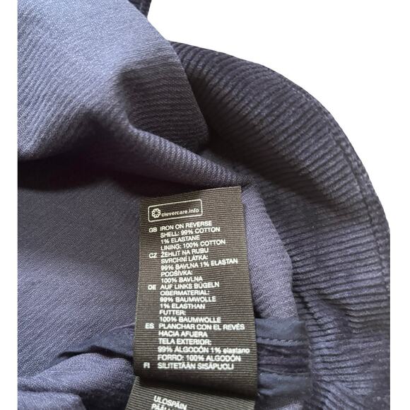 & Other Stories Navy Blue Corduroy Mini Skirt with Buttons Size 2 Fall Winter - Picture 6 of 7